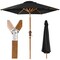 Best Choice Products 10ft Outdoor Woodgrain Pattern Steel Market Patio Umbrella w/ Crank, Tilt